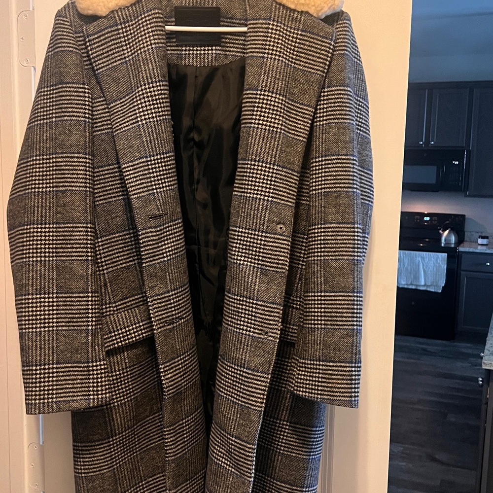 Levi’s Plaid Peacoat